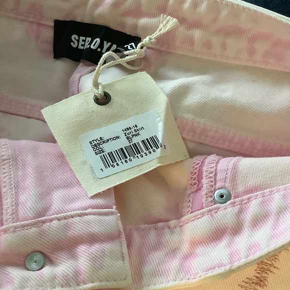 SER.O.YA Zuri Low Rise Mini Skirt Pink 27 - Picture 4 of 5